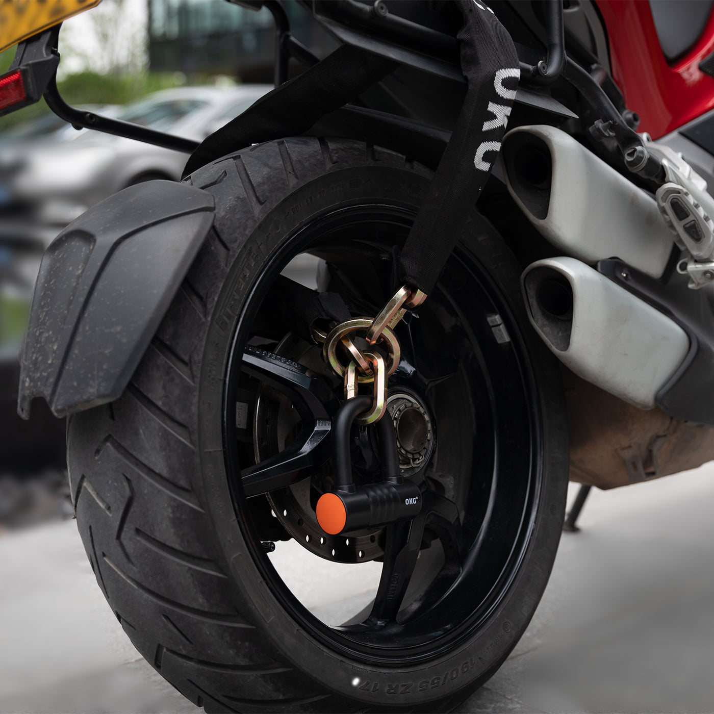 OKG Leo Series Noose Security Bike Chain Lock Motorcycle Heavy Duty Lock Moped Lock - Image 7