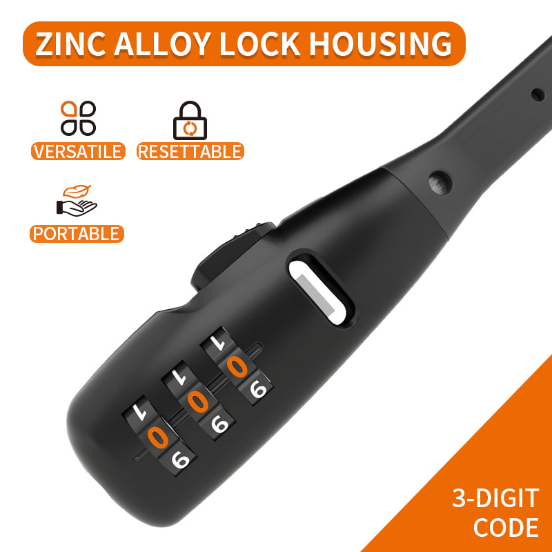 OKG Zip Tie Lock - 3-Digit Combo Bike Lock for Cabinet, Helmet, Skateboard, Fridge, Luggage, BBQ, Stroller, Scooter, Fence Door - Image 4