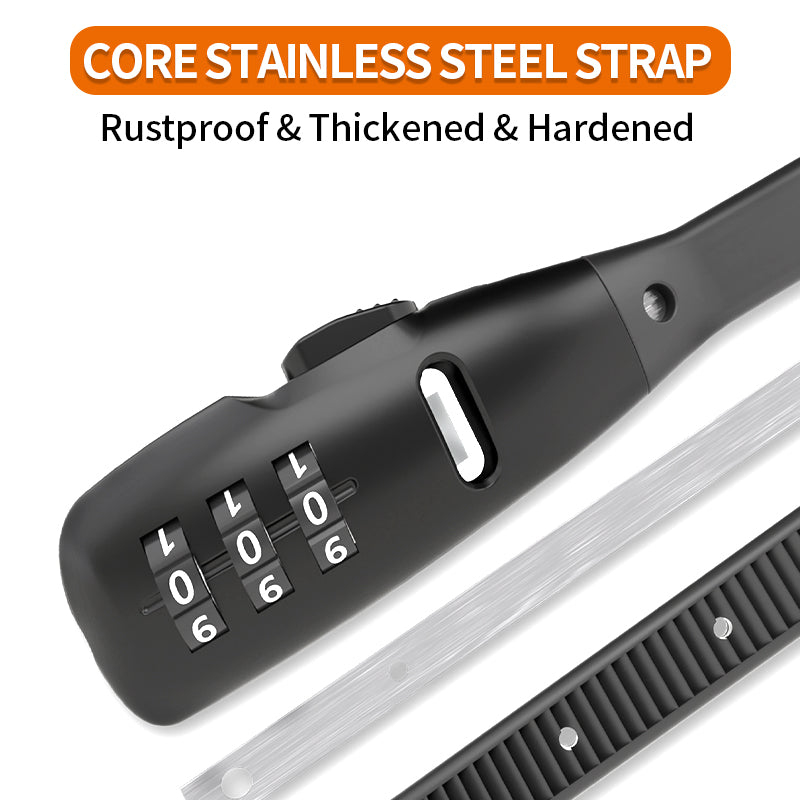 OKG Zip Tie Lock - 3-Digit Combo Bike Lock for Cabinet, Helmet, Skateboard, Fridge, Luggage, BBQ, Stroller, Scooter, Fence Door - Image 6