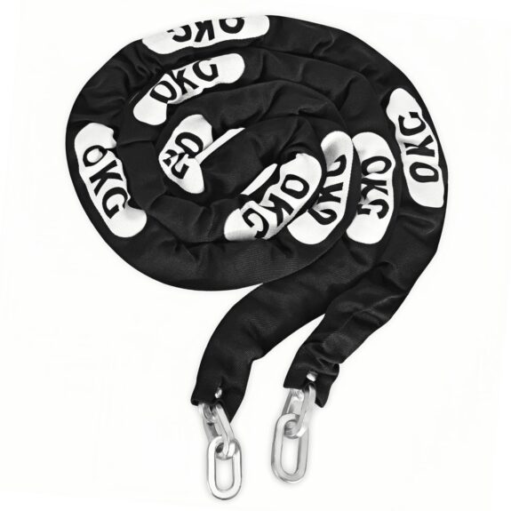 OKG Heavy Duty Security Chain - 10 Foot x 5/16” Thick Square Security Chain - Hardened Steel Anti Theft Chain for Bikes, Motorcycles, 2 Wheeled Vehicles, Industrial Property