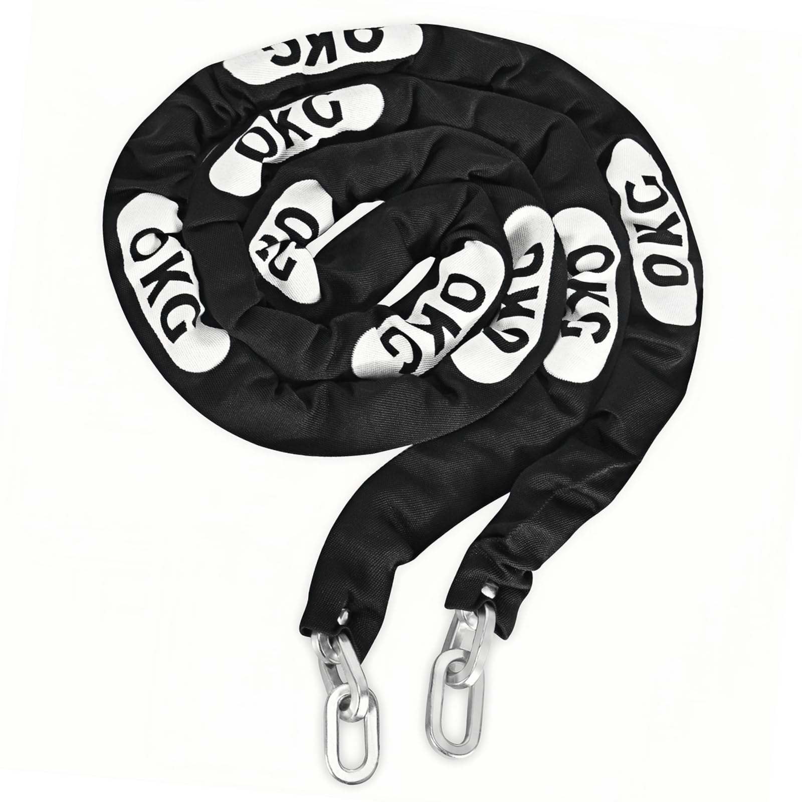 OKG Heavy Duty Security Chain - 10 Foot x 5/16” Thick Square Security Chain - Hardened Steel Anti Theft Chain for Bikes, Motorcycles, 2 Wheeled Vehicles, Industrial Property