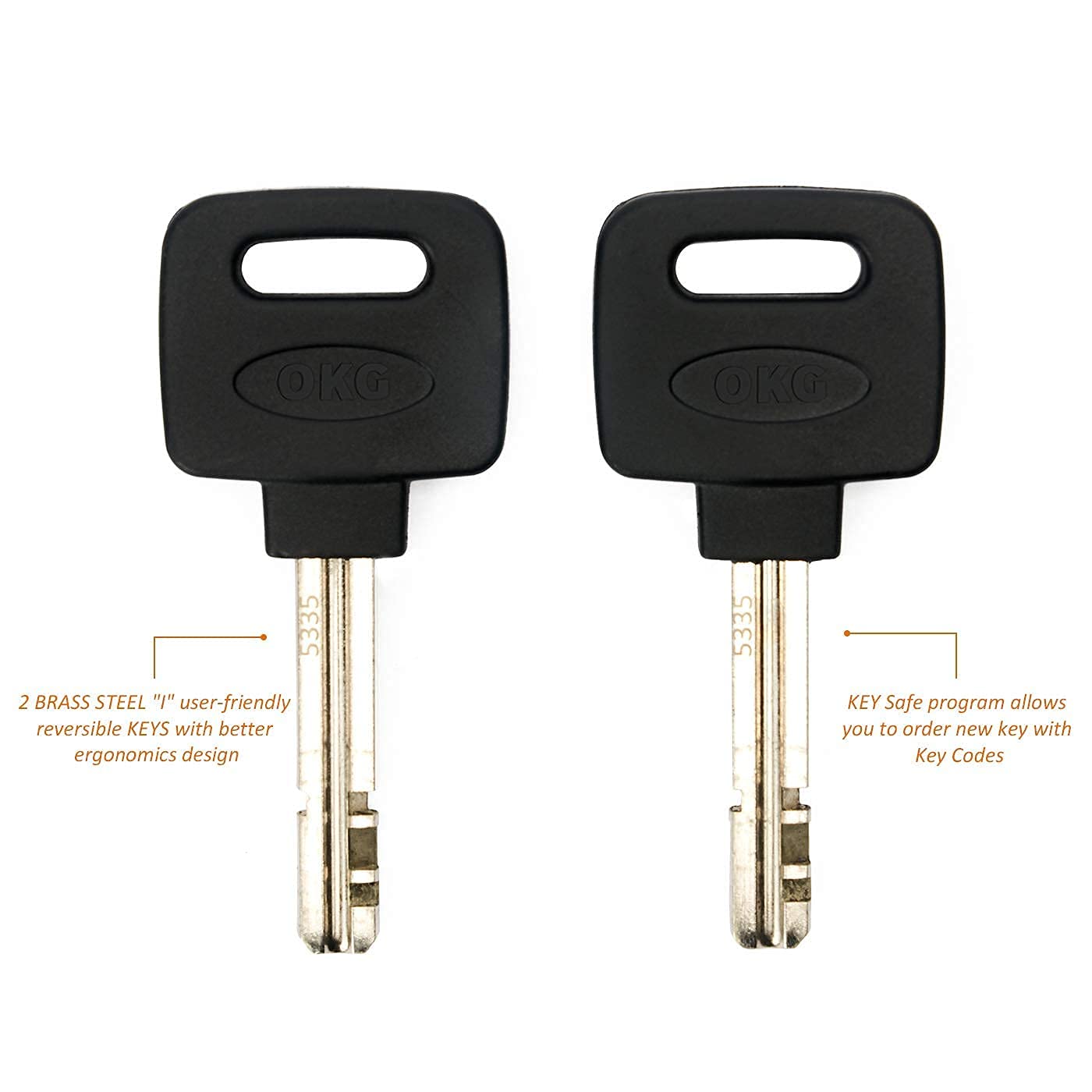 OKG Heavy Duty Chain Lock - 4 Keys, 11lbs, 3.9 ft x 1/2 in (12mm) Thick Noose Security Chain Combo 11/16" (18mm) Small U Lock for Motorcycles, Mopeds, E-Bikes, Trailers, ATVs, etc. - Image 4