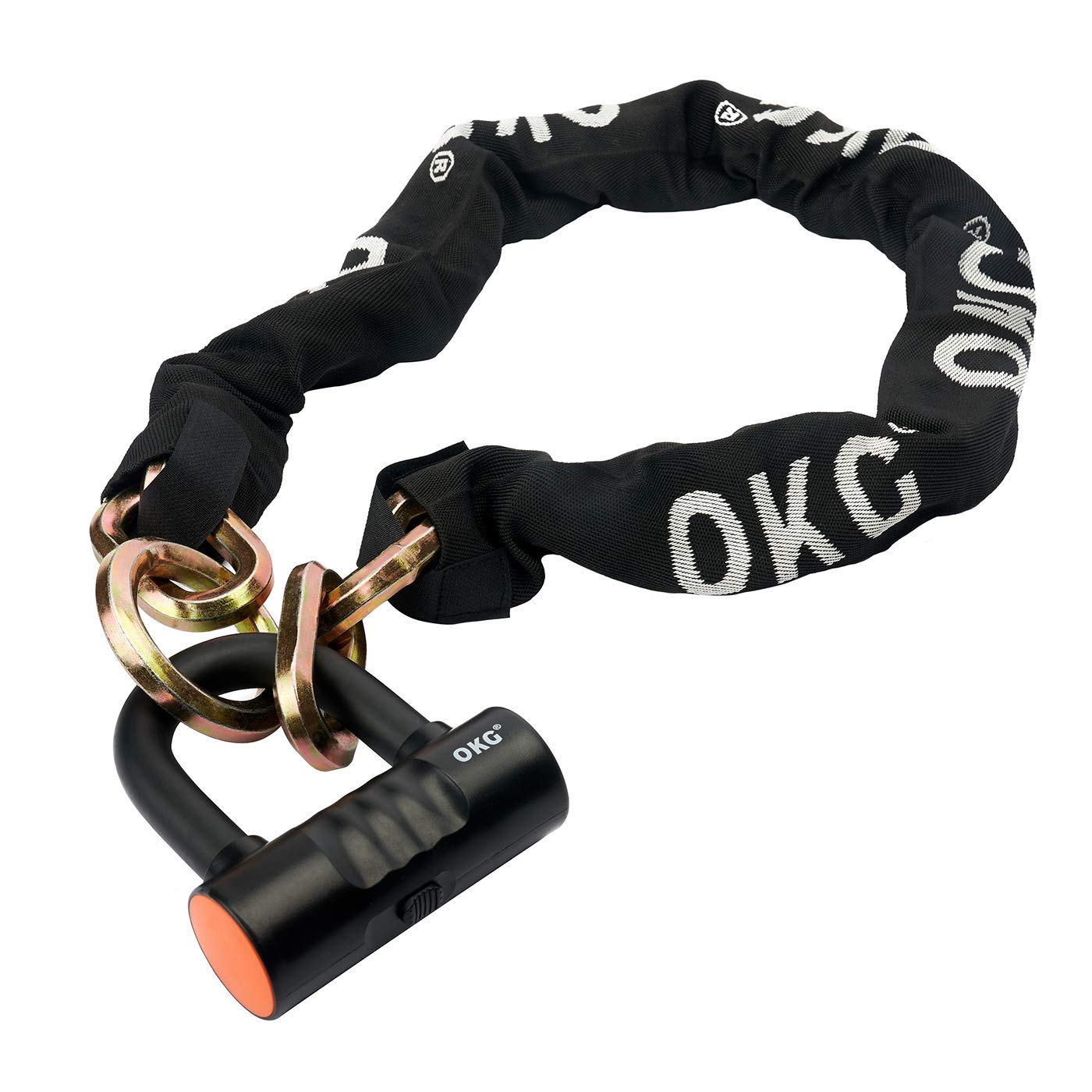 OKG Heavy Duty Motorcycle Chain Lock, 4 Keys, 3.3 ft x 1/2 in (12mm) Thick Hexagonal Noose Security Chain with 18mm Cut Proof Hardened Alloy Steel U Lock for Motorcycles, Bikes, Mopeds, ATVs, and More - Image 9